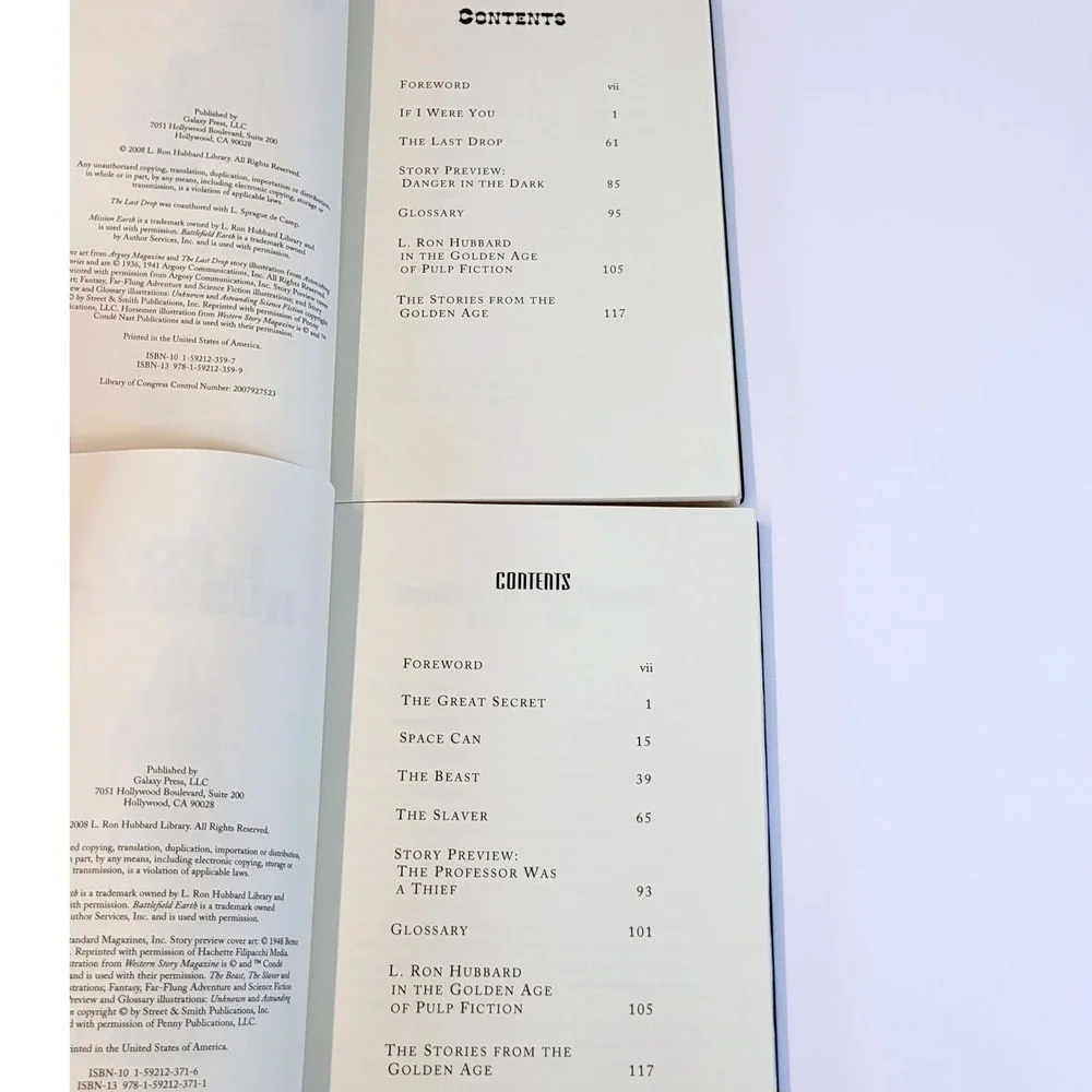 L. Ron Hubbard Paperback Books The Great Secret If I Were You Sci-Fi Adult Set